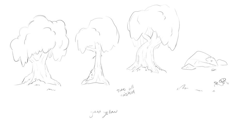 Background Design Forest Trees WIP